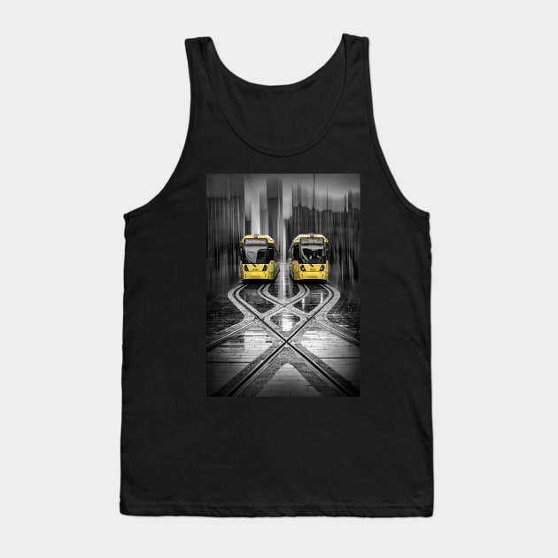 Two Yellow Trams at Stop in Manchester Tank Top by TonyNorth